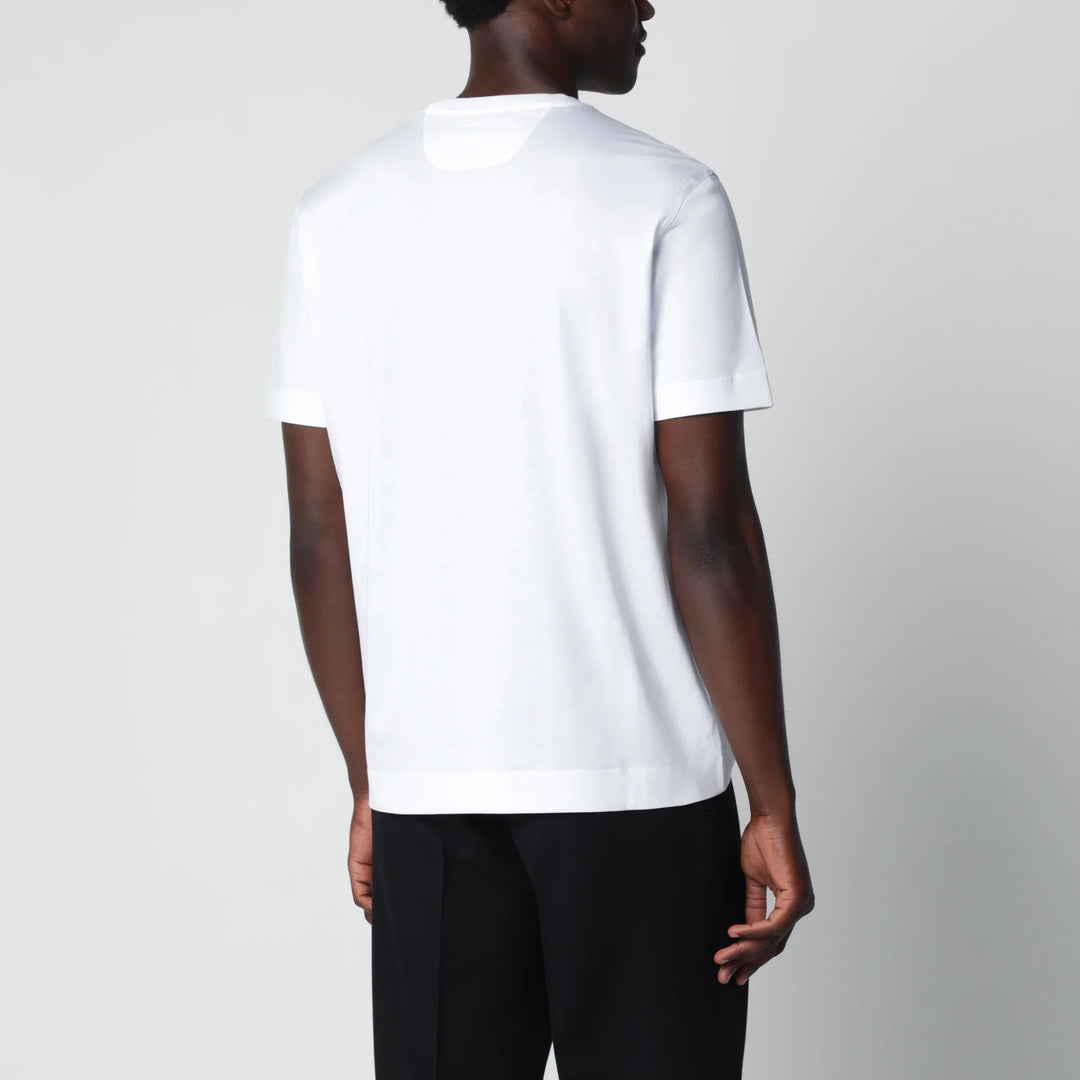 ZEGNA - White cotton T-shirt Brand Shirts &amp; Tops
