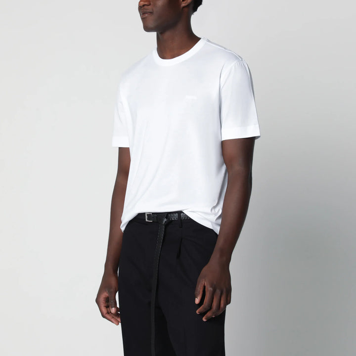 ZEGNA - White cotton T-shirt Brand Shirts &amp; Tops