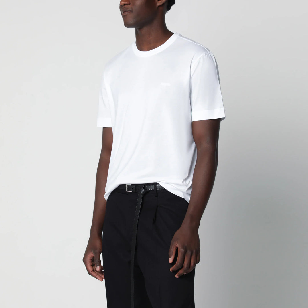 ZEGNA - White cotton T-shirt Brand Shirts &amp; Tops