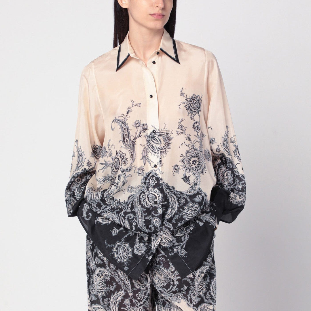 Shirts &amp; Tops 1 ZIMMERMANN - Cream Rhiannon shirt with fantasy print Brand