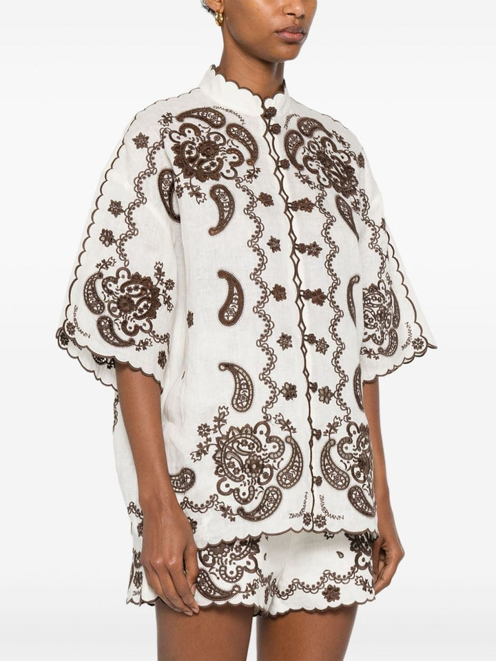 Zimmermann Shirts 2 Zimmermann Shirts Ivory Zimmermann Shirts Ivory Brand