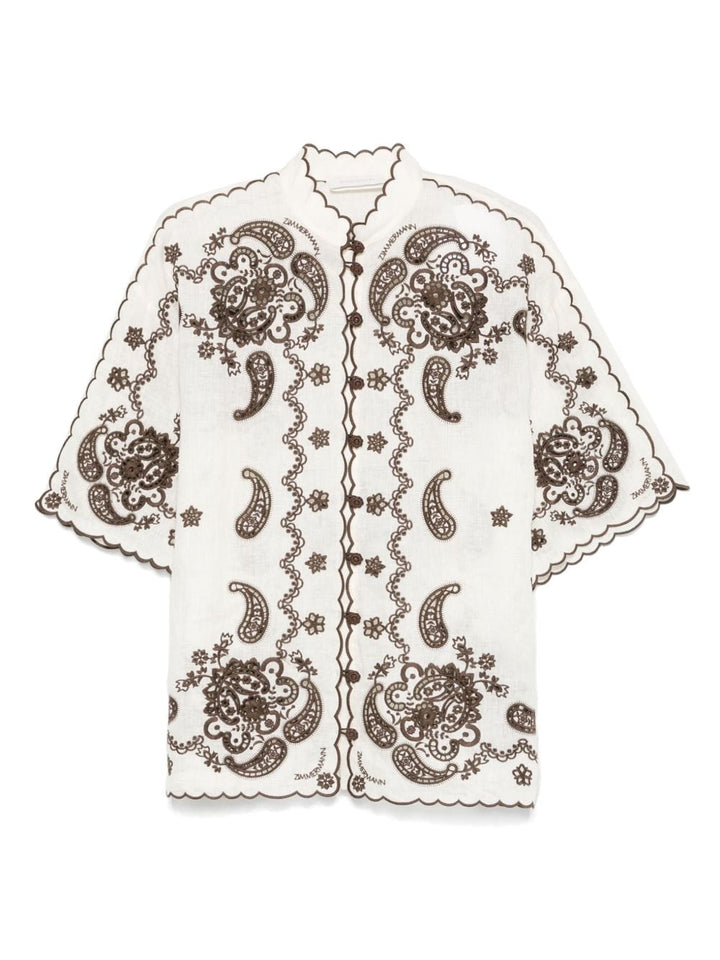 Zimmermann Shirts 2 Zimmermann Shirts Ivory Zimmermann Shirts Ivory Brand