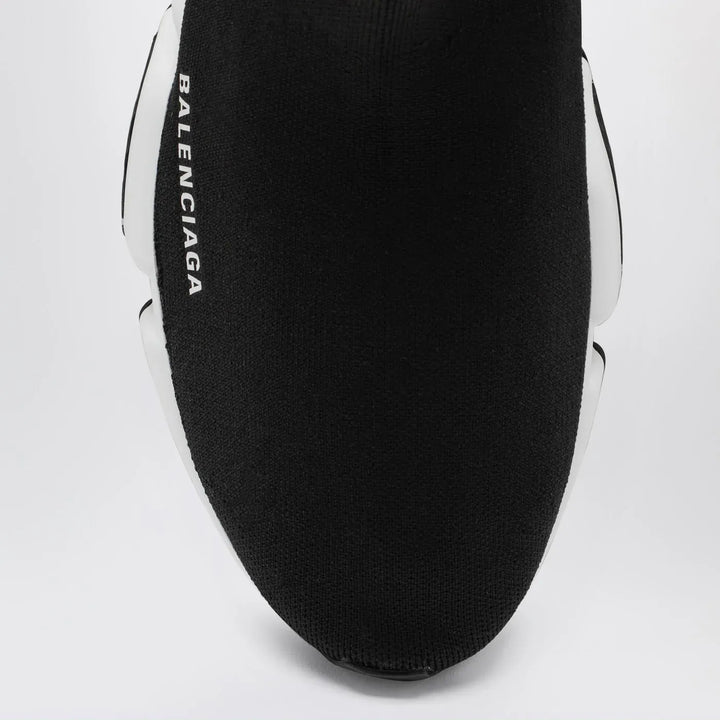 Balenciaga - Black mesh and white Speed Sneakers Brand Shoes