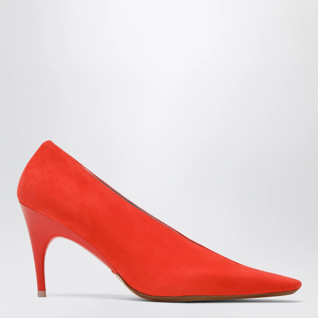 Balenciaga - Duchesse 90 mm suede goatskin pumps in tangerine Brand Shoes 36 IT