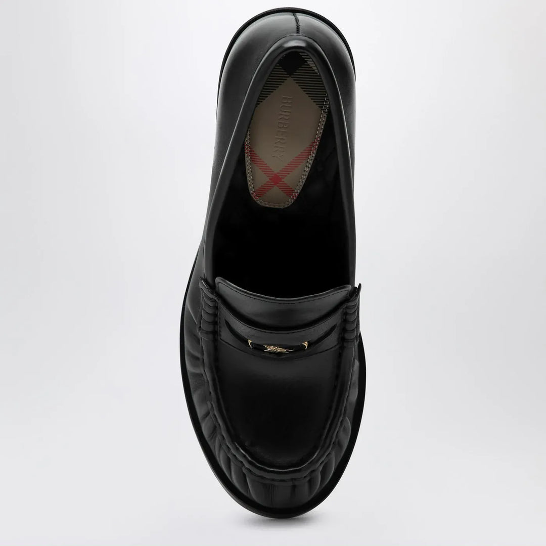 Burberry - Cadet black leather loafers with heel Brand Shoes