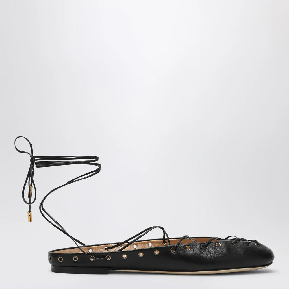 Chloé - Black leather ghillie ballerinas Brand Shoes 36,5 IT