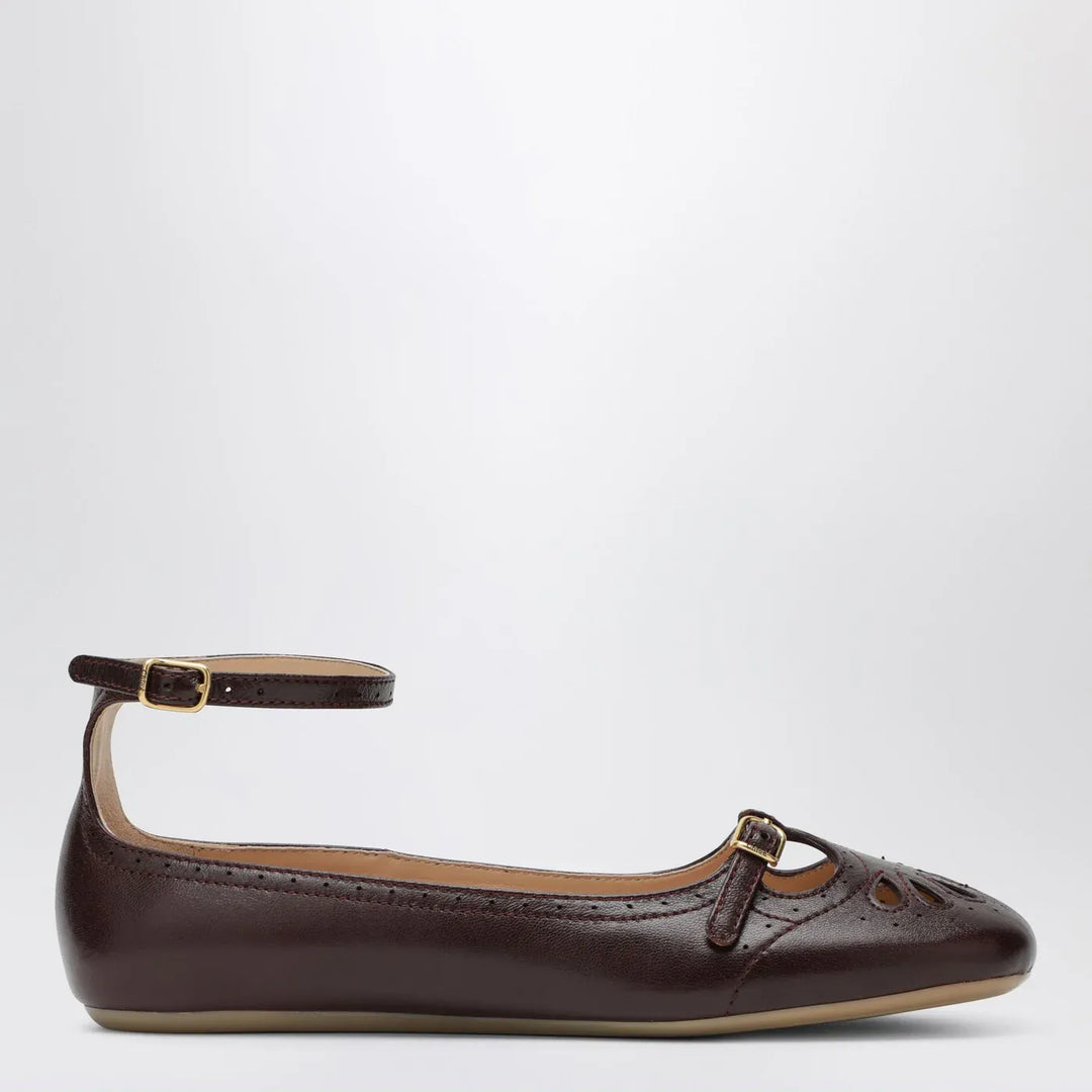 Chloé - Burnt Purple Misty ballerinas Brand Shoes 37,5 IT