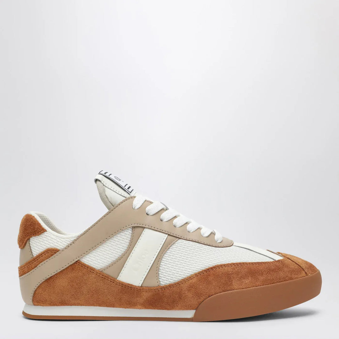 Chloé - Chloé Kick brown and white Sneakers in mesh and leather Brand Shoes 39 IT