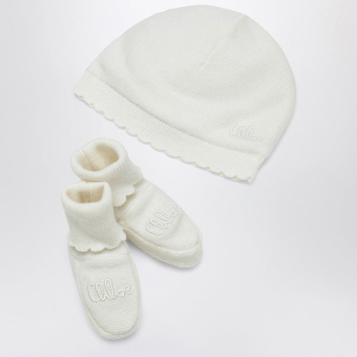 Shoes 6 Chloé - White hat and booties set Brand