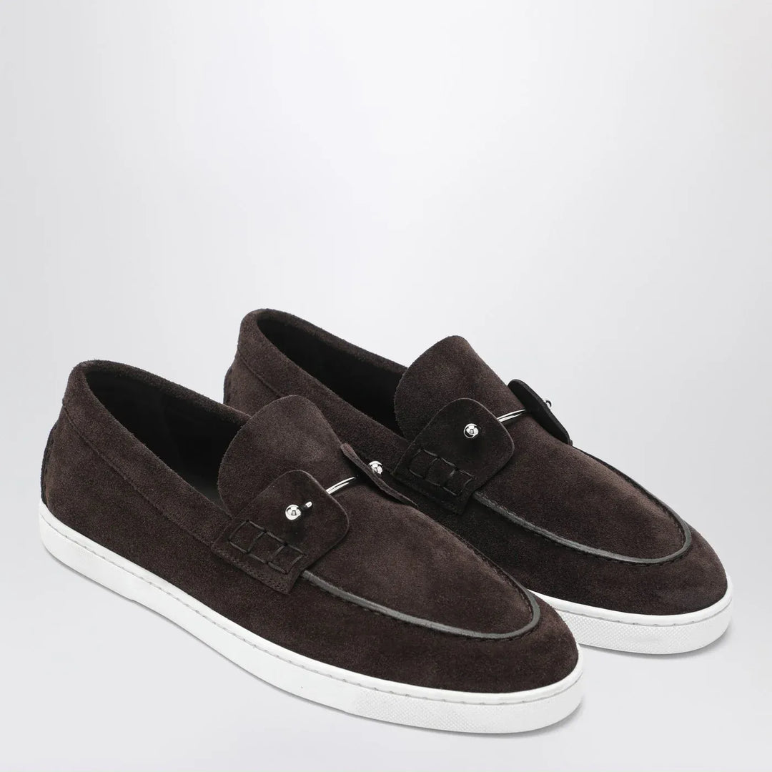 Christian Louboutin - Chambeliboat loafers in Coffee-Coloured Suede Brand Shoes