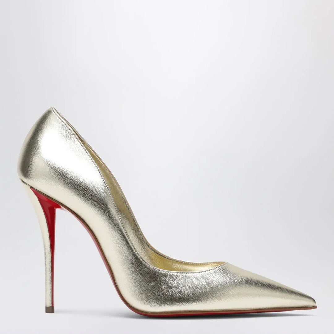 Christian Louboutin - Miss Z pumps in silver laminated nappa leather Brand Shoes 36,5 IT