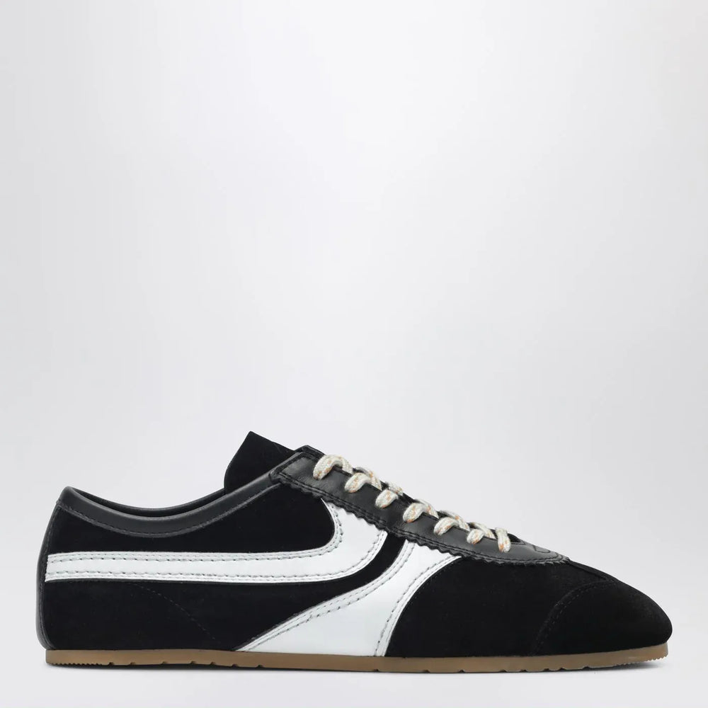 Dries Van Noten - Black/white leather and suede Sneakers Brand Shoes 40 IT