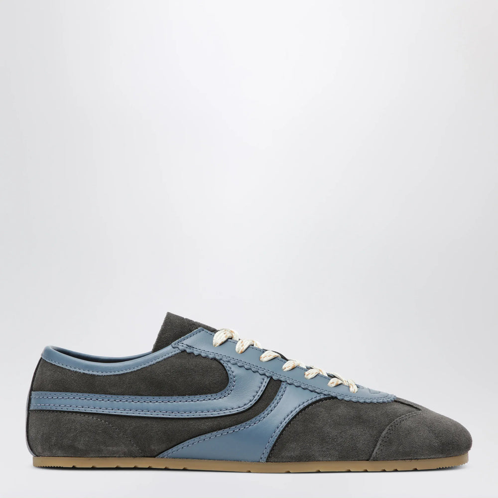 Dries Van Noten - Steel grey leather and suede Sneakers Brand Shoes 41 IT