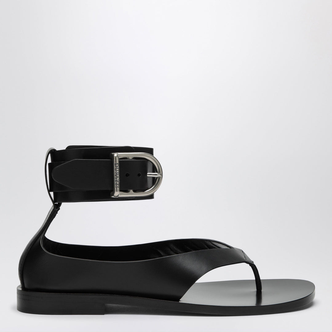 Shoes Durazzi Milano - Black Sandals With Ankle Strap Closure Brand