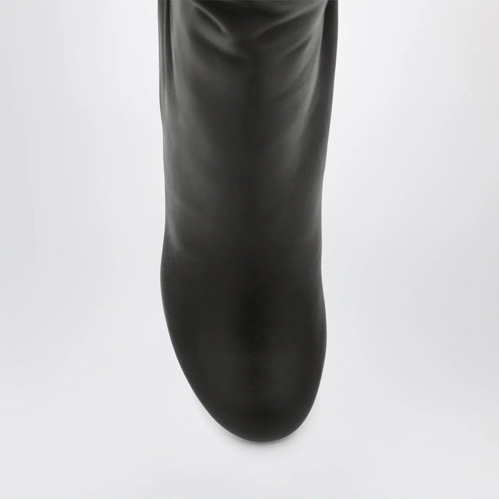 Ferragamo - Ruched Boots in Dark Brown Leather Brand Shoes
