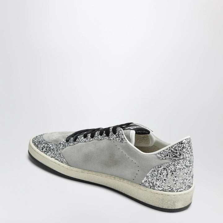 Golden Goose - Ball Star sneakers in grey/white with silver glitter Brand Shoes