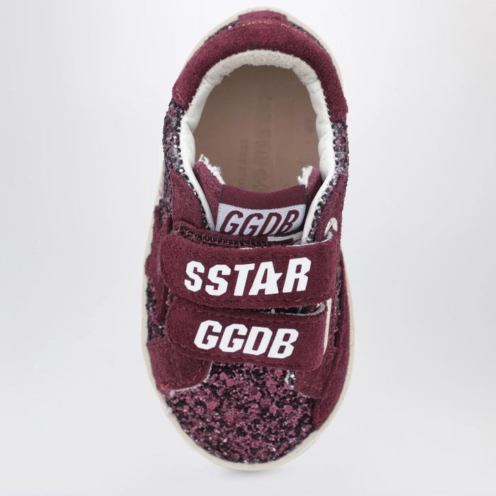 Golden Goose - Old School Sneakers in burgundy glitter Brand Shoes