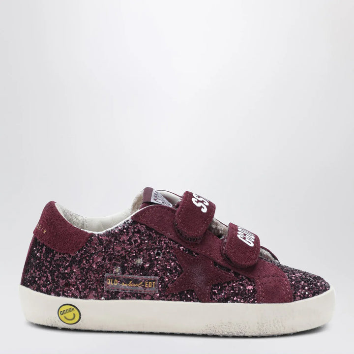 Golden Goose - Old School Sneakers in burgundy glitter Brand Shoes 33