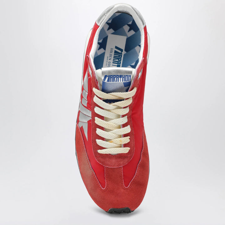 Golden Goose - Red/silver Marathon sneakers in nylon and suede Brand Shoes