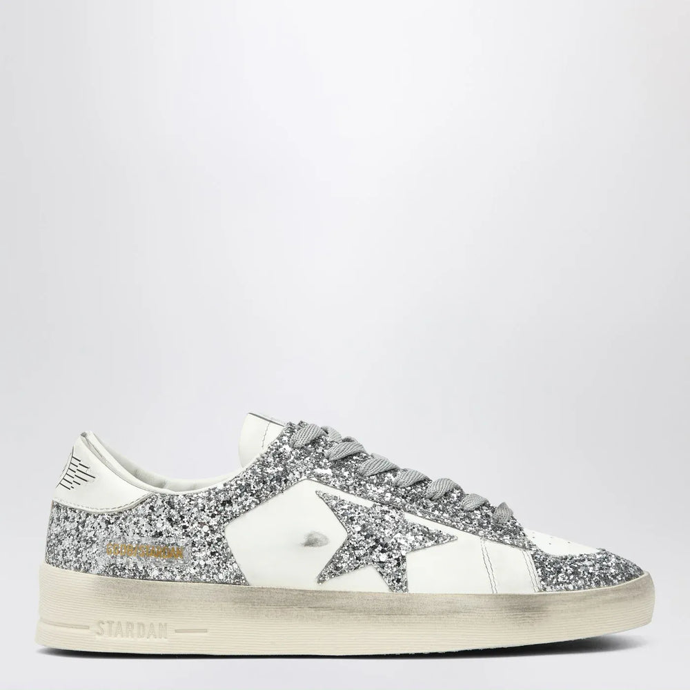 Golden Goose - Stardan white/glitter silver Sneakers Brand Shoes 39 IT
