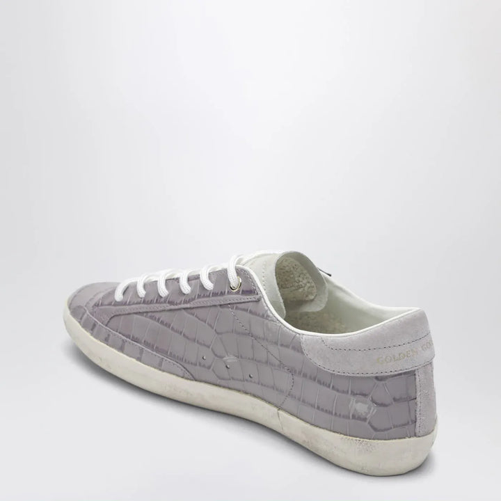 Golden Goose - Super-star sneakers lilac crocodile-effect leather Brand Shoes