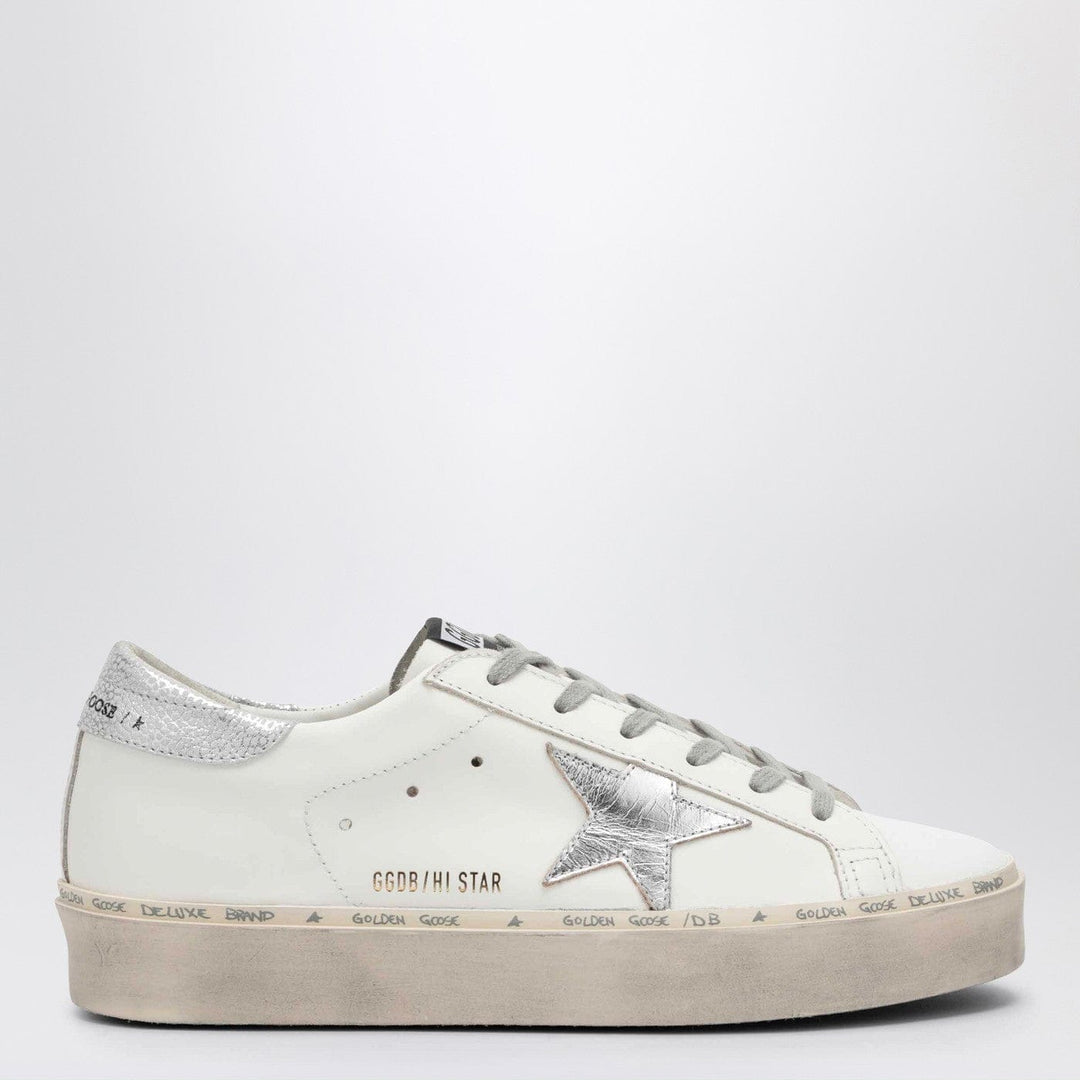 Shoes Golden Goose - White/silver Hi-Star sneakers Brand
