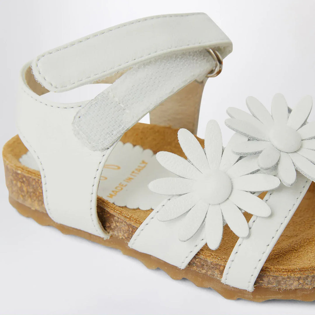Il Gufo - White sandal with applied flowers Brand Shoes 20