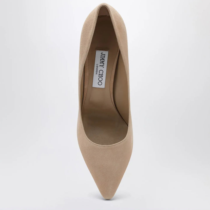 Jimmy Choo - Romy 85 light beige suede pumps Brand Shoes