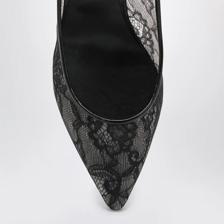 Jimmy Choo - Romy 85 pumps in lace with logo Brand Shoes