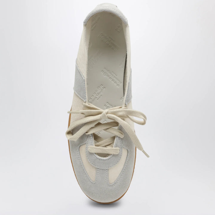 Maison Margiela - Replica Ballet lace-up flats in nappa, bleached sand Brand Shoes