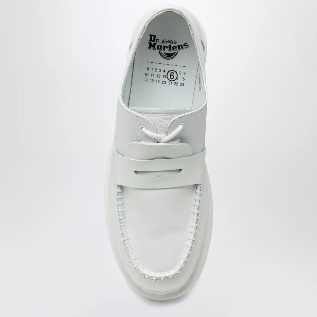 MM6 Maison Margiela - White loafer MM6 X Dr. Martens Brand Shoes