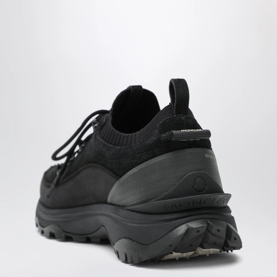 Moncler - Trailgrip Lite3 suede leather sneakers in black Brand Shoes