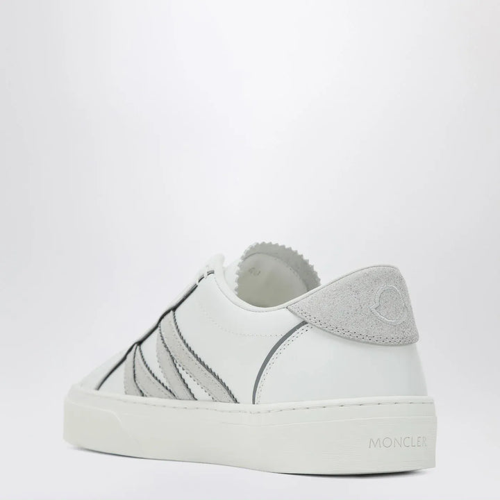 Moncler - White leather Monaco2 Sneakers Brand Shoes