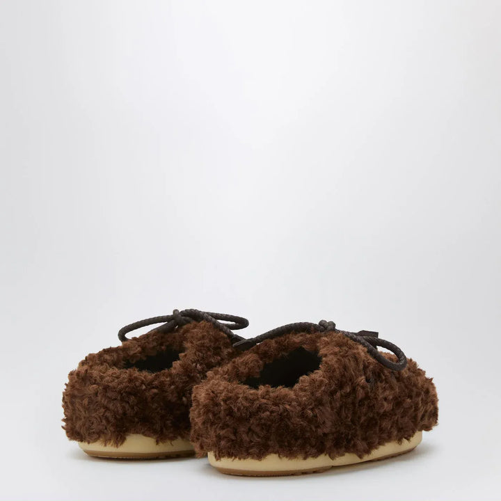 Moon Boot - Dark brown curly shearling mules Brand Shoes 35/36