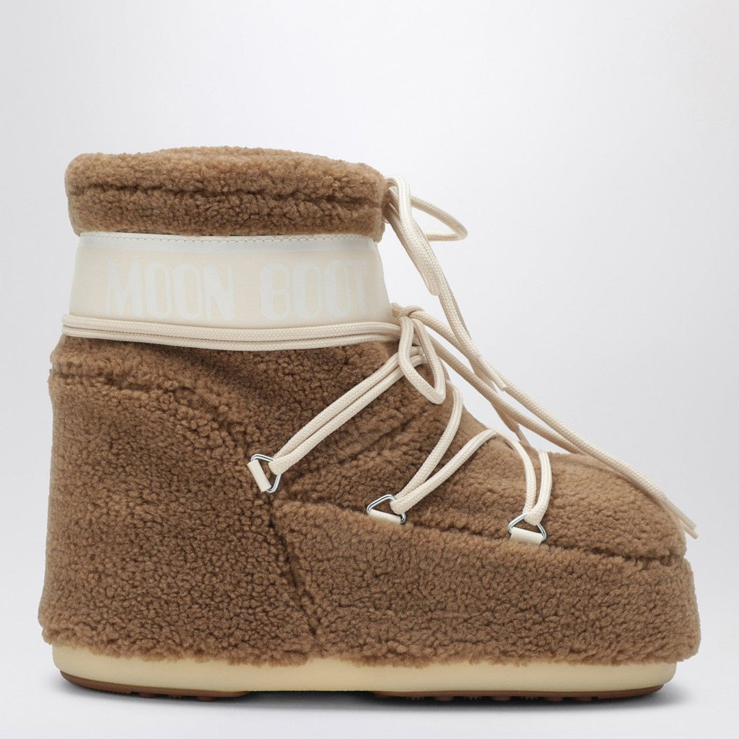 Shoes Moon Boot - Icon Low boot in camel teddy fabric Brand