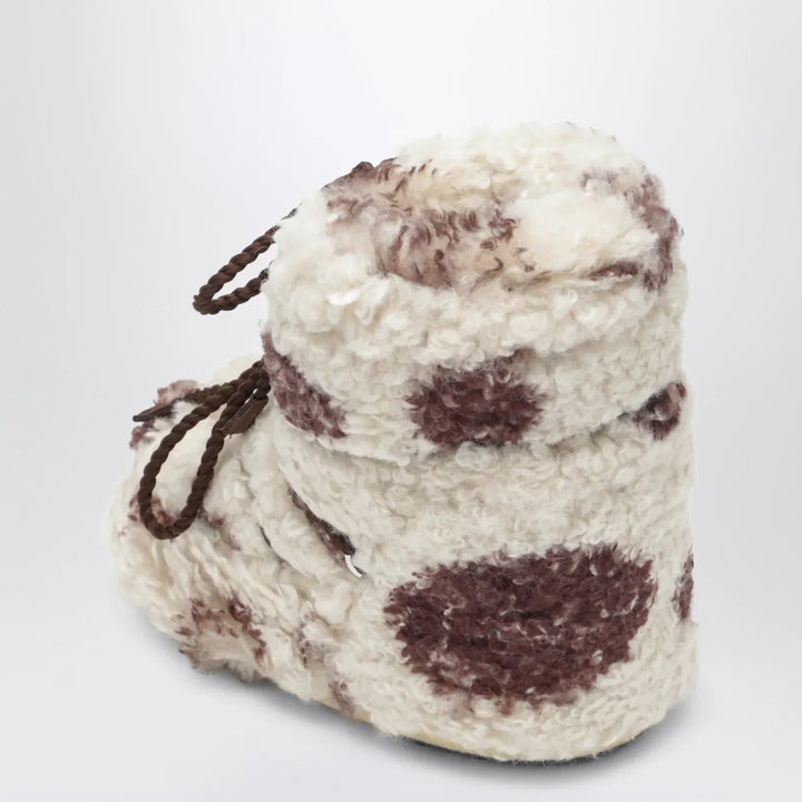 Moon Boot - Icon Low curly boot with cow print Brand Shoes