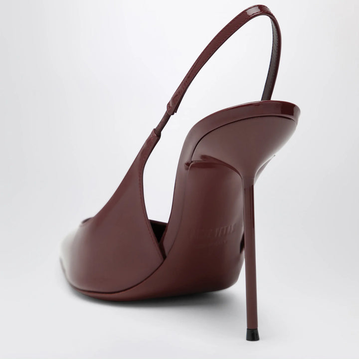 Paris Texas - Lidia slingback pumps in cherry patent leather Brand Shoes