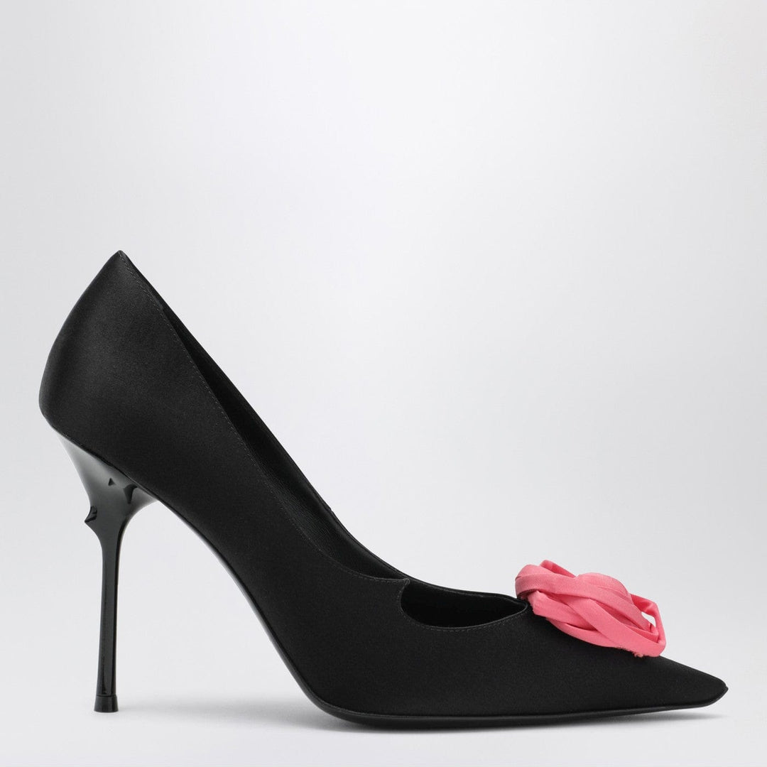 Shoes 37 IT ROGER VIVIER - Black satin pumps with rose Brand