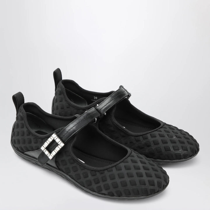 ROGER VIVIER - Viv Low Babies ballerina flats in embossed fabric Brand Shoes