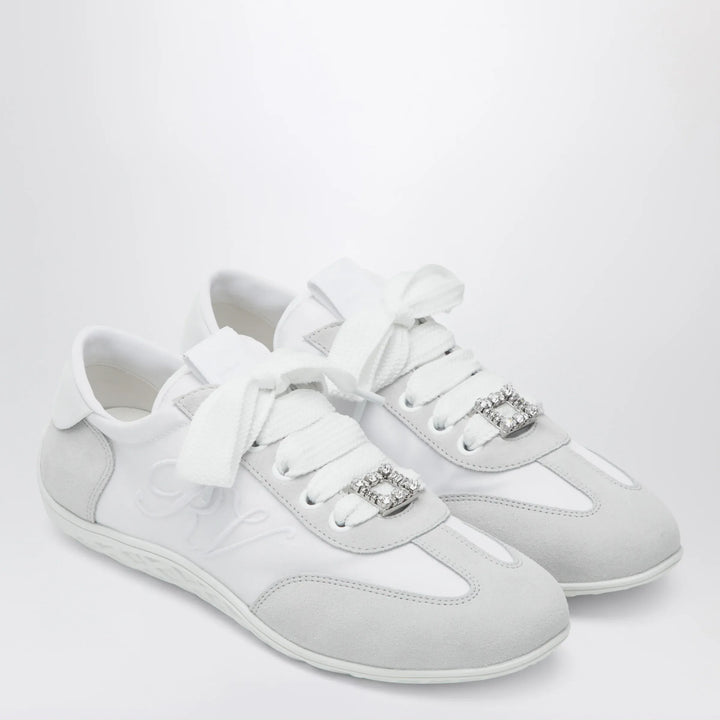 ROGER VIVIER - Viv Low sneakers in white suede Brand Shoes