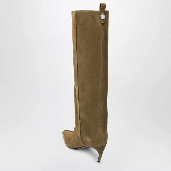 The Attico - Lea Military Green high boot Brand Shoes 41 IT