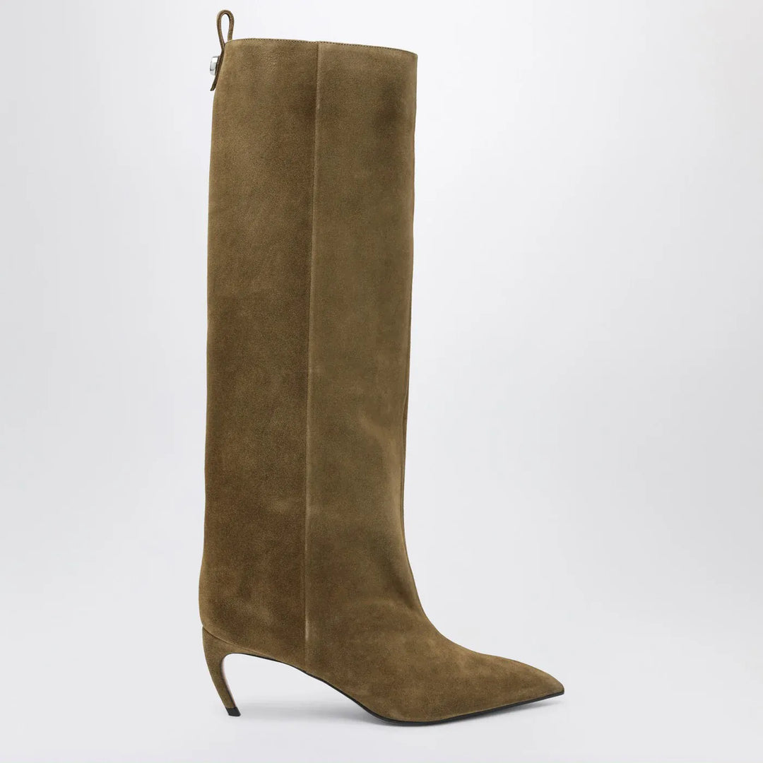 The Attico - Lea Military Green high boot Brand Shoes 41 IT