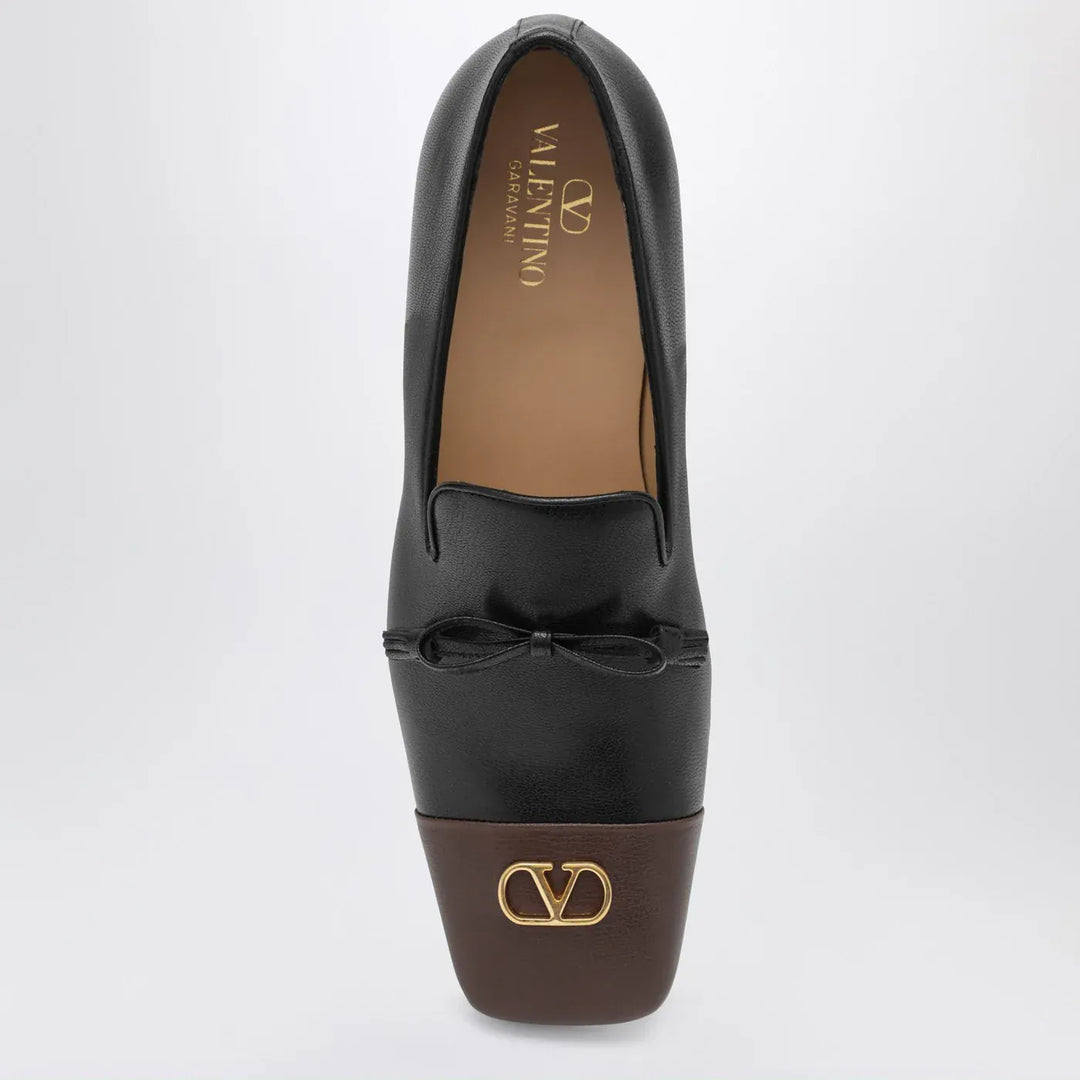 Valentino Garavani - Babouchoes VLogo Loafers in Leather Brand Shoes