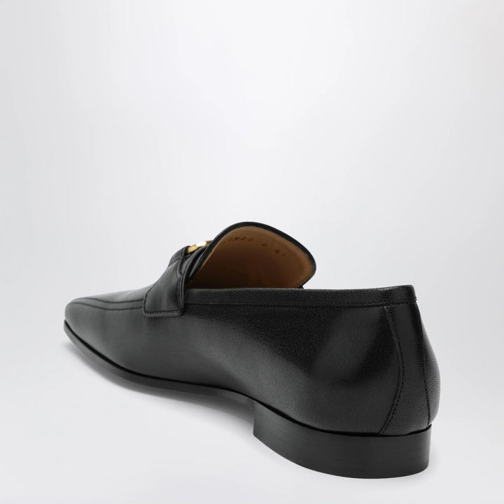 Valentino Garavani - Black Vlogo Signature goatskin loafers Brand Shoes