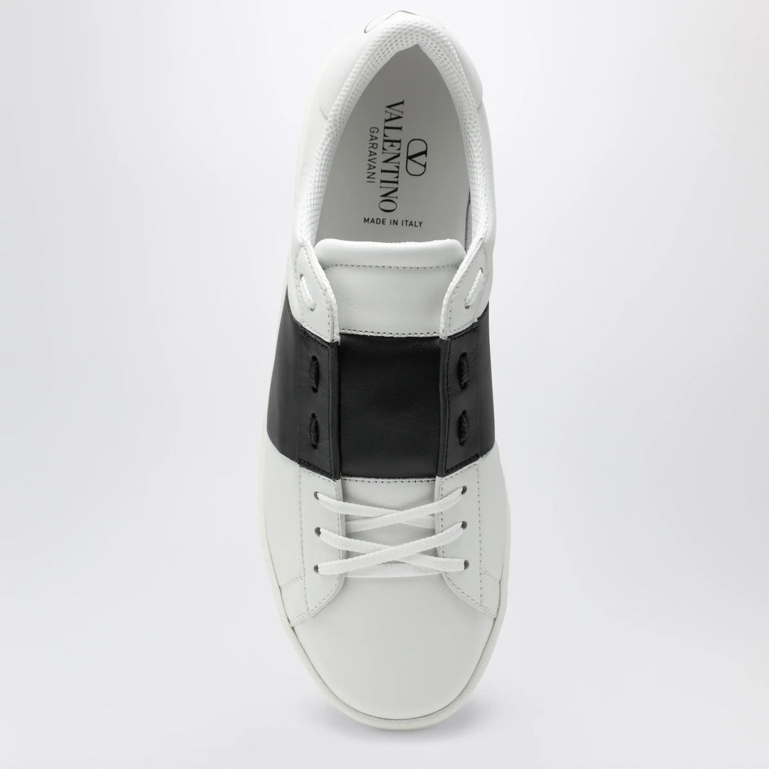 Valentino Garavani - Open Royco nappa calfskin sneakers in white/black Brand Shoes