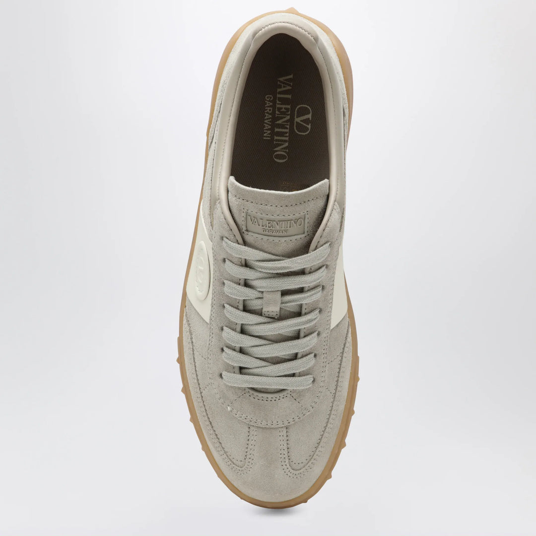 Valentino Garavani - Upvillage mixed-material sneakers in beige and ivory Brand Shoes