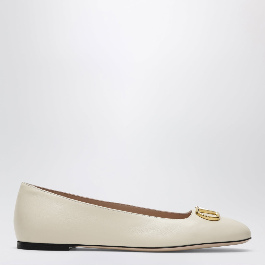 Shoes Valentino Garavani - White VLogo Signature ballerina flats in nappa leather Brand