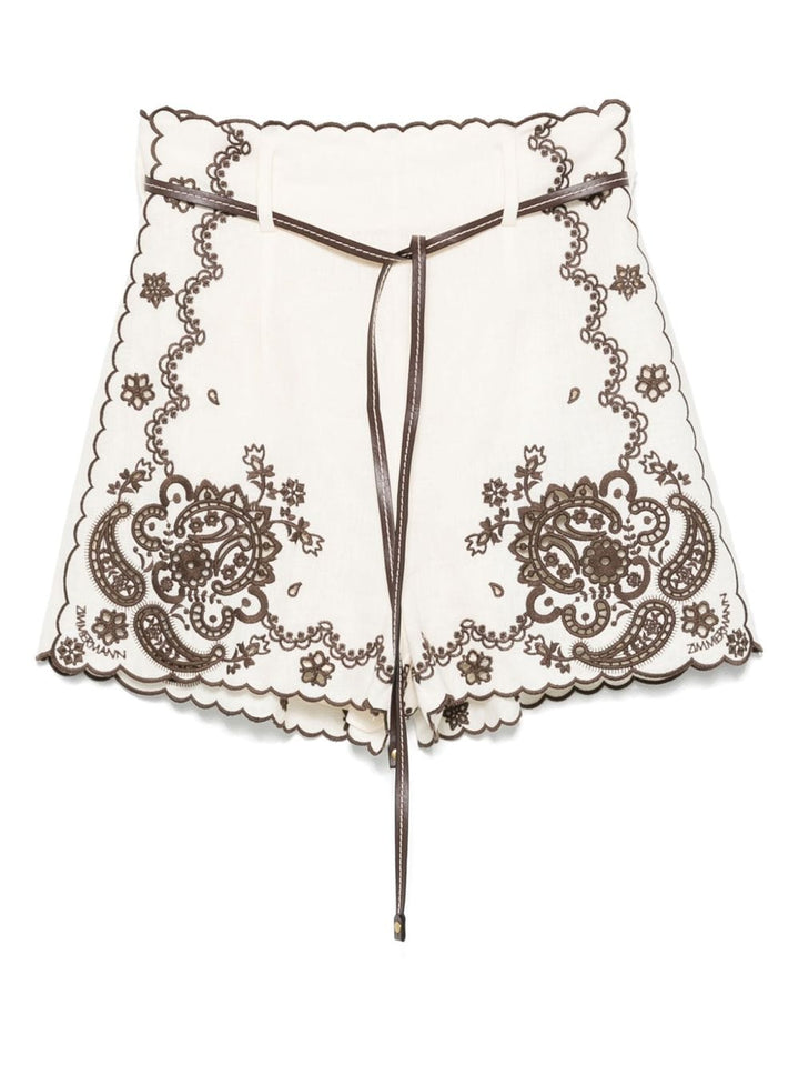 Zimmermann Short trousers Zimmermann Shorts Ivory Zimmermann Shorts Ivory Brand