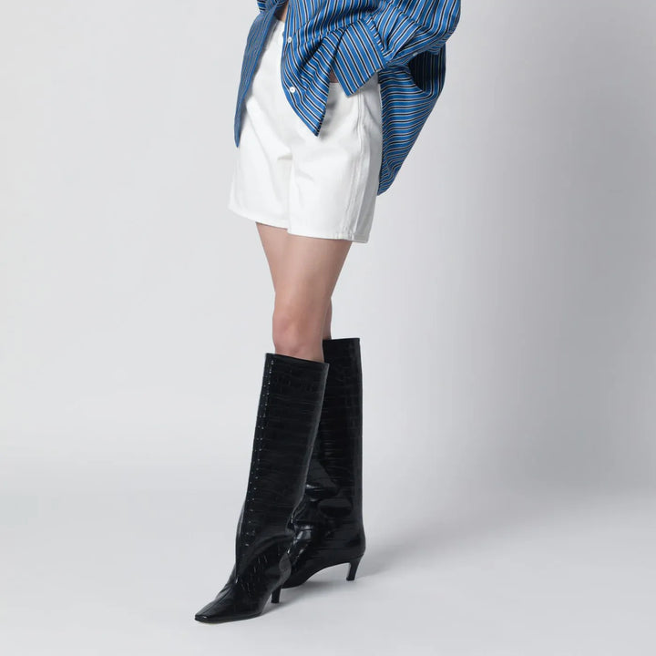ANINE BING - Ecru Kat denim Shorts Brand Shorts