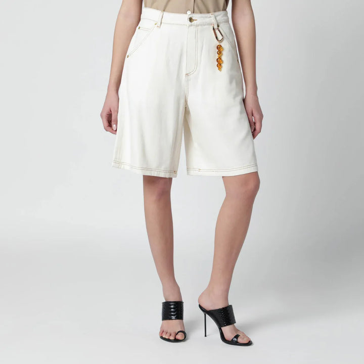 DARKPARK - Ecru cotton bermuda shorts Brand Shorts 25